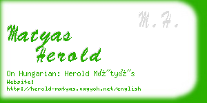 matyas herold business card